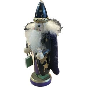 Vintage 2001 Nutcracker Wonderland Wizard Limited Edition Holiday Ornament Blue